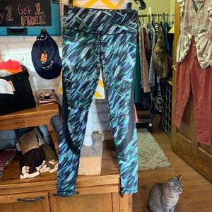 Victoria’s Secret Sport Brushstroke Blue Green Athletic Workout Leggings